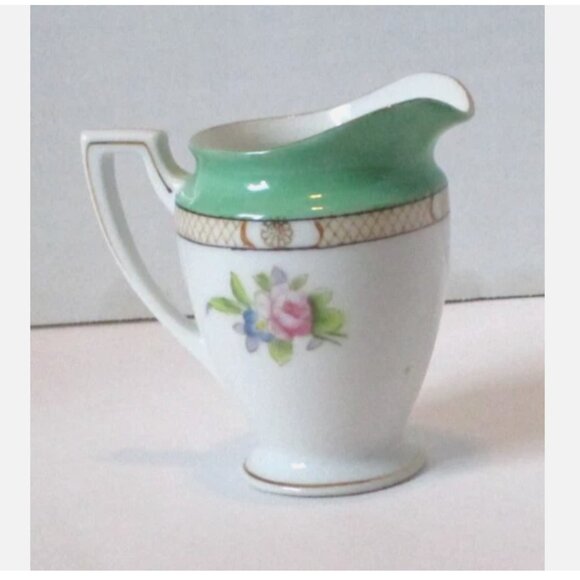 Noritake Miniature Pitcher Creamer Japan Hand Painted Porcelain Floral 3.5 Inch - Picture 1 of 4
